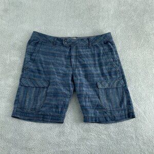 Jeremiah Mens Casual Striped Cargo Shorts Size 36 4764